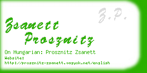 zsanett prosznitz business card